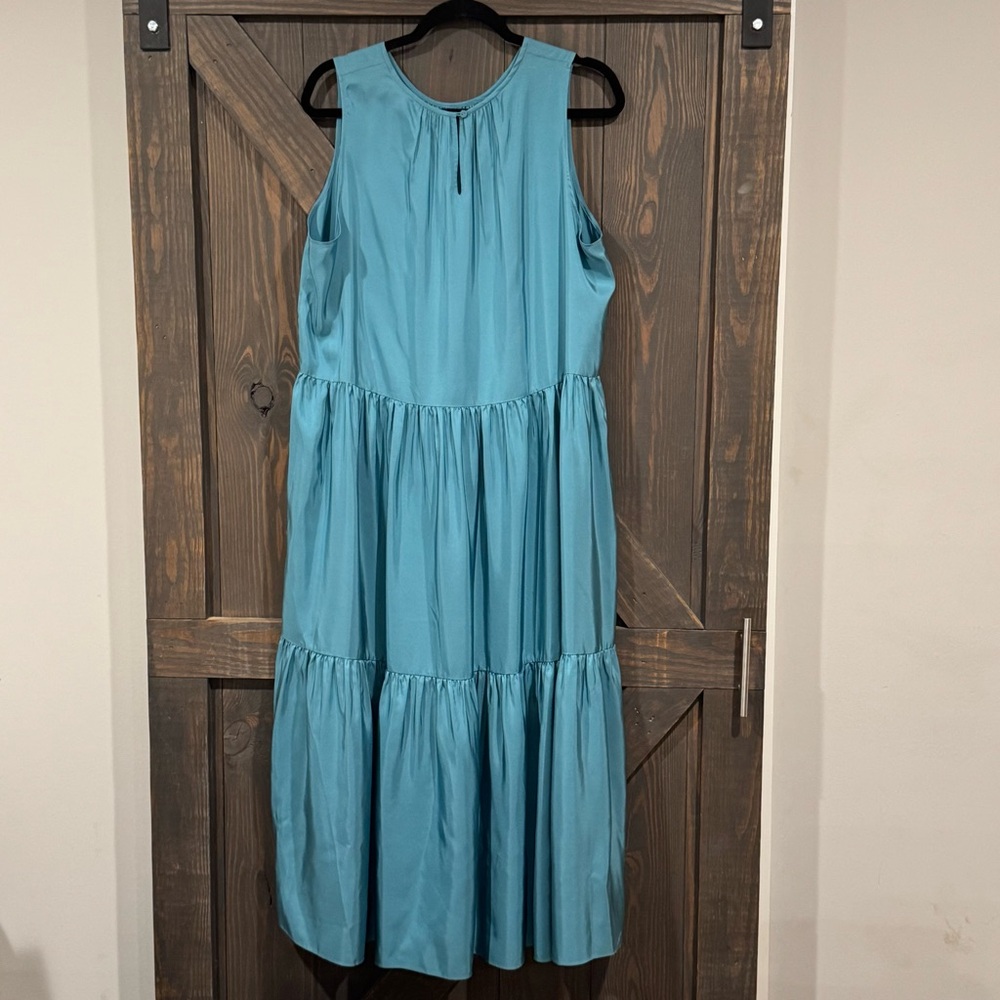 Eileen Fisher Women’s‎ Washed Silk Tiered Dress River Size XL NEW/NWT - Picture 5 of 10